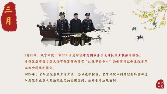 九游娱乐网页版-咸宁中院官方回顾2024难忘瞬间 李铁案在列